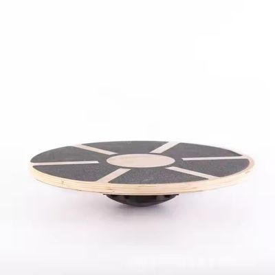 Wooden Balance Board, Non-Slip Surface, 15.7 inch Round Exercise Training Board for Fitness, Black