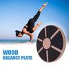 Wooden Balance Board, Non-Slip Surface, 15.7 inch Round Exercise Training Board for Fitness, Black view 2