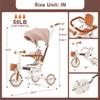 7 in 1 Baby Tricycle, Toddler Tricycle with Removable and Adjustable Push Rod, Toddler Push Bike with Removable Pedal, Canopy, and Guardrail, Tricycle for 18-72 Months (Ivory) view 2