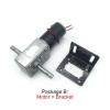CQMLWSDNW 5840-31zy 12V Dc Gear Electronic Starter 24V Worm Gear with Double Shaft Motors Reversed Self-Lock Package A 12v 470rpm view 3