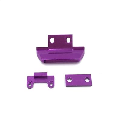 3Pcs Metal Upgrade RC Car Parts Front Bumper Fit for WLtoys 144010 144002 144001 124017 124019 Remote Control Car Accessories(Purple)