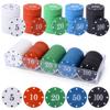 100PC Poker Chips - Plastic Learning Counters Chips with Acrylic Storage Case for Texas Hold'em Blackjack, Math Games & Counting Activities view 1