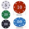100PC Poker Chips - Plastic Learning Counters Chips with Acrylic Storage Case for Texas Hold'em Blackjack, Math Games & Counting Activities view 3