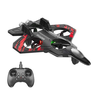 RC Foam Plane - Stable Hover, 2.4G Remote Control, 360 Flip, Automatic Height Keep,RGB LED Light, Vertical Takeoff and Landing,One Key Take & Offn - Suitable for Beginners Gift (Red Shell)