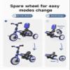 besrey Toddler Tricycle with Spare Wheel,Toddler Bike 1-3 Years Old,5 in 1 Kids Trike with Push Handle,Backrest and Safety Belt,Balance Bike 1+ Year Old,Birthday Gift and Toy for Boys and Girls view 3