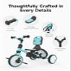 besrey Toddler Bike 1-3 Years Old,Toddler Tricycle with Spare Wheel,5 in 1 Kids Trike with Push Handle,Backrest and Safety Belt,Balance Bike 1+ Year Old,Birthday Gift and Toy for Boys and Girls view 4