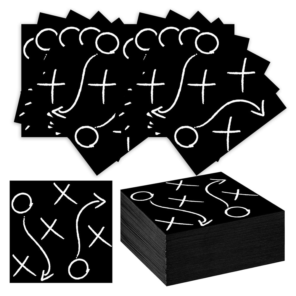 100 PCS Football Napkins, Disposable Football Dinner Paper Napkins, Football Party Napkins Football Party Decorations for Football Sport Events Frenzy Game Time Tailgate Party