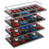 1/64 Parking Garage Diorama, Toy Car Storage Stand, 4 Levels 24 Spots Model Car Display Case Organizer, with 24 Parking Spaces with Horizontal Railing, for Home Decoration, Gifts view 1