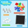 4 Players STEM Puzzle Game The Brain Square with 160000+ Solutions Pattern Matching Blocks Brain Teaser Toy Roll Dice & Race Your Opponent to Fill Grid for Kids Birthday Graduation view 2