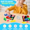 4 Players STEM Puzzle Game The Brain Square with 160000+ Solutions Pattern Matching Blocks Brain Teaser Toy Roll Dice & Race Your Opponent to Fill Grid for Kids Birthday Graduation view 3