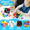 4 Players STEM Puzzle Game The Brain Square with 160000+ Solutions Pattern Matching Blocks Brain Teaser Toy Roll Dice & Race Your Opponent to Fill Grid for Kids Birthday Graduation view 4