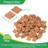 PATIKIL Miniature Roof Tile, 200 Pcs 1:16 Scale Mini Red Tiles Clay Roof Miniature Brick Dollhouse Roofing DIY Craft Accessories Building Supplies for Fake House Model Garden view 2