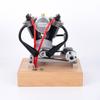 MechPuConToy Mini Metal Engine Model Kit That Works, Hoglet V-Twin 4-Stroke Kick Start Engine Model Realistic Motorcycle, Collection Display Model Kit for Adult (RTR Upgrade Large Version/Silver) view 2
