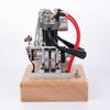 MechPuConToy Mini Metal Engine Model Kit That Works, Hoglet V-Twin 4-Stroke Kick Start Engine Model Realistic Motorcycle, Collection Display Model Kit for Adult (RTR Upgrade Large Version/Silver) view 4