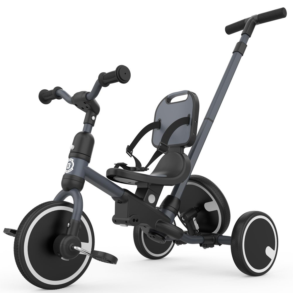 besrey Toddler Bike 1-3 Years Old,Toddler Tricycle with Spare Wheel,5 in 1 Kids Trike with Push Handle,Backrest and Safety Belt,Balance Bike 1+ Year Old,Birthday Gift and Toy for Boys and Girls