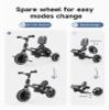 besrey Toddler Bike 1-3 Years Old,Toddler Tricycle with Spare Wheel,5 in 1 Kids Trike with Push Handle,Backrest and Safety Belt,Balance Bike 1+ Year Old,Birthday Gift and Toy for Boys and Girls view 3