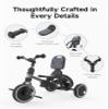 besrey Toddler Bike 1-3 Years Old,Toddler Tricycle with Spare Wheel,5 in 1 Kids Trike with Push Handle,Backrest and Safety Belt,Balance Bike 1+ Year Old,Birthday Gift and Toy for Boys and Girls view 4