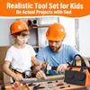 27-Piece Orange Kids Tool Set with Tool Storage Bag, Real Hand Tool Kit for Boys & Girls, Child Learning Tools for Building, Woodworking and Construction, 6+ Years Old Birthday Valentines Easter Gift view 2