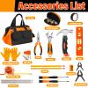27-Piece Orange Kids Tool Set with Tool Storage Bag, Real Hand Tool Kit for Boys & Girls, Child Learning Tools for Building, Woodworking and Construction, 6+ Years Old Birthday Valentines Easter Gift view 3