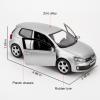 1:36 Volkswagen Golf GTI Toy Car, Diecast Pull Back Model Car, Doors Open, Collection Kids Toy for Aged 3 and up, Gift Silver view 2