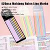 420 Pcs Mahjong Line Finder Reader Notes, Highlighter Tape Stripe, Transparent Sticky Mahjong Cards Rule Reader, Mahjong Accessories for Player, Beginner, No Adhesive Residue & Reusable (Purple) view 2