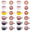 Beadthoven 24Pcs Mini Resin Coffee Cup Fall Dollhouse Miniature Accessories Mini Cute Coffee Mugs Mini Drink Food Tableware Figures Kitchen Ornaments for Micro Landscape Party Decorations DIY Craft view 1