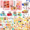 150Pcs Mini Shopping Cart Basket Miniature Food Drink Bottle Supermarket Metal Handcart Trolley view 1