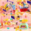 150Pcs Mini Shopping Cart Basket Miniature Food Drink Bottle Supermarket Metal Handcart Trolley view 4
