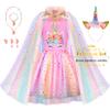 18 Pcs Princess Dress Up Clothes for Little Girls, Role Play Dress Up Princess Costume Gift Set, Princess Dress Up Toys for Toddler, Birthday Christmas Party Gifts for Girls Aged 3-6 Years Old view 4
