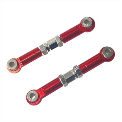 Compatible with MJX for Hyper Go 14209 14210 H14BM 1/14 RC Car Upgrade Parts Accessories Metal Steering Rod (Red) RC Car Part Accessories