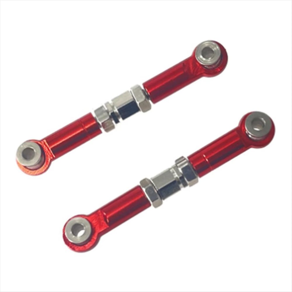 Compatible with MJX for Hyper Go 14209 14210 H14BM 1/14 RC Car Upgrade Parts Accessories Metal Steering Rod (Red) RC Car Part Accessories