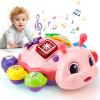 AUUGUU Musical Baby Toys, Infant Light up Music Toys Tummy Time Development, Crawling Toy for 6 7 8 9 10 11 12+ Month Old, Christmas Birthday Gifts for Babies Girls view 1