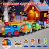 Funwee Steam Track Train Set for Toddlers, Magnetic Connection Train Toys w/Lights & Sounds, Electric Cartoon Choo Choo Train, Toy Train Christmas Birthday Gift for Toddlers 2 3 4 5+ Boy Girl (Blue) view 3