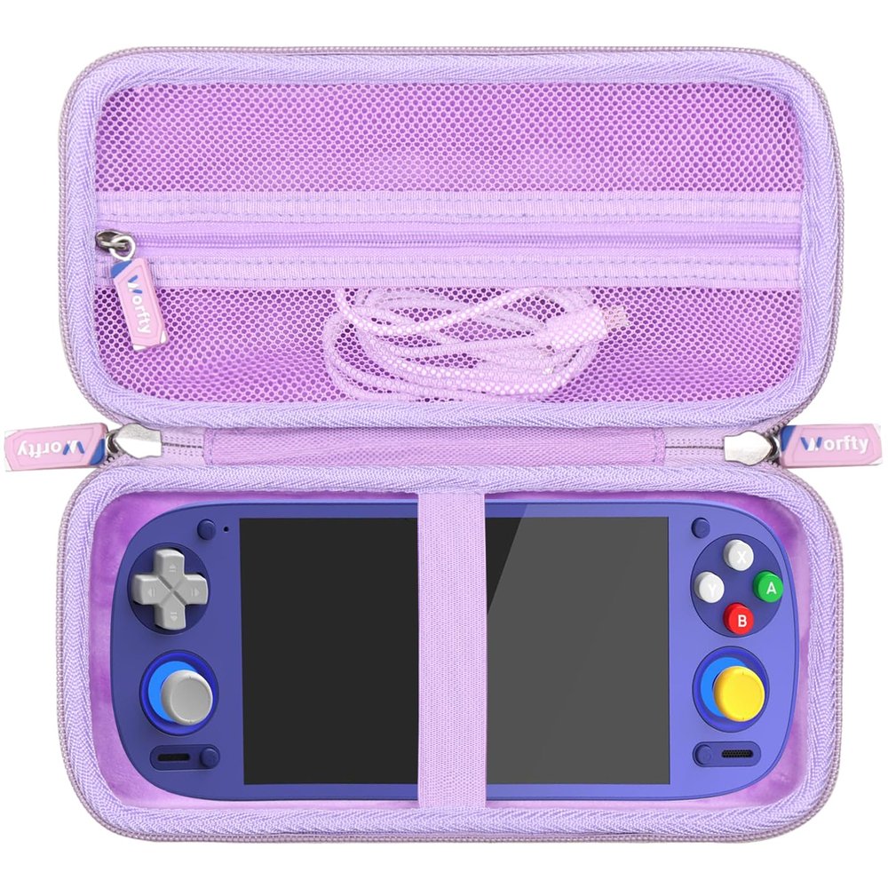 worfty Travel Carrying Case for Retroid Pocket 6/ G2/ 5/ 4/ 4pro Game Handheld Console (Case Only) - Hard Protective Carrying Storage Bag (Purple)