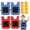 Mskmnkot Sticky Balls, 4 Set Dodgeball Game with 8 Sports Balls & 4 Sticky Ball Vest Interactive Throwing Target for Kids Outdoor, Dodgeball view 1
