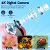 1000X Handheld Microscope for Kids, 4K 2.4" Screen Digital Kids Microscopes with 12 Slides, Portable Edu Toys Gifts for Age 3 4 5 6 7 8 9 10 11 12 Year Old Boys Girls Children Students(Pink) view 3