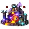 GobiDex 100PCS Magnetic Building Blocks Playset with Light-Up Blocks, STEM Sensory Travel Toys for Kids, Pretend Play Montessori Gifts for Halloween view 1