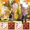 Arrowbash 12 Pcs Thanksgiving Fall Bean Bags for Tossing 5 x 5 Inch Fall Maple Leaf Pumpkin Bean Bags Cornhole Game Bag for Autumn Thanksgiving Cornhole Party Game Supplies view 3