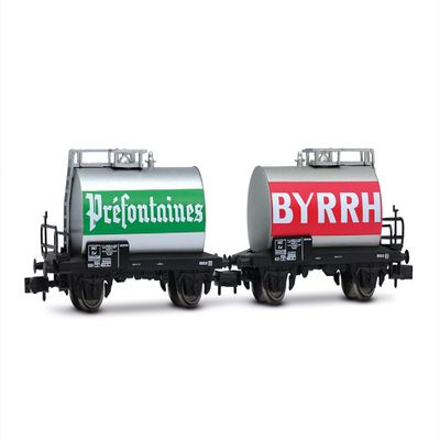 Arnold HN6702 SNCF, 2-Unit Pack 2-axle Tank Wagons, BYRRH, ep. IV for Adults and Collectors