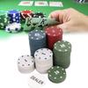 Go Hooked Professional Poker Chips Set with 100 Dual-Toned Chips & Dealer Button | Texas Hold'em Poker Game Chips in Metal Case | Casino Style Poker Set for Adults, Parties & Game Nights view 3