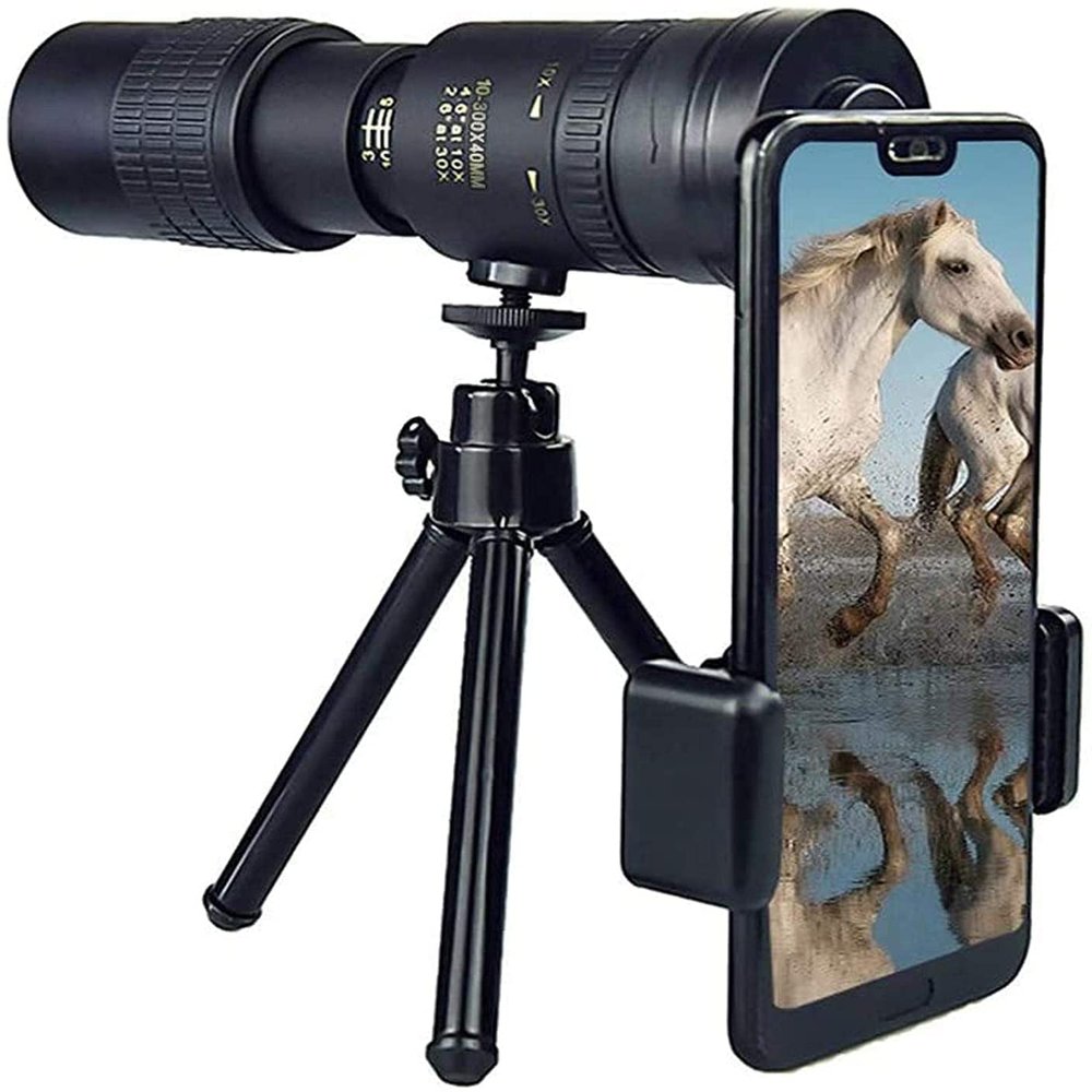 8-12 for Smartphone Telescope for Kids 4K 10-300X40mm Telephoto Zoom,Waterproof,Dusproof,Shockproof,Metal Tripod (with Clip)