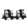 Arnold HN6700 FS, 2-Unit Pack 2-axle Tank Wagons, Agip Dark Grey Livery, ep. III-IV view 1