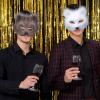 Halloween Fur Fox Mask, Therian Faux Furry Cat Masks,Plush Animal Mask Cosplay for Carnival Masquerade Women Girls view 3
