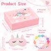 4 Pcs Big Sister Gift Set for Girls, 17 Inch Unicorn Stuffed Doll with Outfit, Pink Unicorn Gift Box Shimmering Eye Mask Big Sis Bracelet, Kids Age 3-8, Love and Surprise Birthday view 2