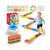 15PCS Rainbow Stepping Balance Beam Stones for Kids Toddlers - Indoor & Outdoor Sensory Toys for Outside Play Games,With Light Up&Music Non-Slip Jumping Blocks for Obstacle Course Boy Girl Gifts view 1