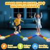 15PCS Rainbow Stepping Balance Beam Stones for Kids Toddlers - Indoor & Outdoor Sensory Toys for Outside Play Games,With Light Up&Music Non-Slip Jumping Blocks for Obstacle Course Boy Girl Gifts view 2