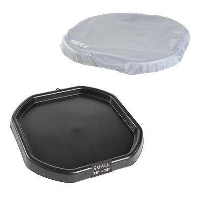 MEKA Tuff Tray Waterproof Cover for Kids  Messy Play, Sensory, STEM Activities, Classroom & Home Use (Black, Small 28" x 28")