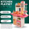 BPC Little Chef Educational Cooking Toy Pretend Play Kitchen Set with Steam & Water, 65 Accessories for Toddler Role-Play & Learning view 4