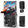 FHYRGF[18000 in 1] R36 MAX Handheld Game Console 4.0 inch IPS Screen Mini Retro Console 4000mAh Portable Pocket Arcade 12+ Mainstream Emulator 64g TF Card Transparent.(Grey) view 1