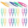 Vaguelly 50pcs Small Plastic Tweezers: Kids Diy Crafting Tools For Fuse Beads & Jewelry Making - Colorful 4 Inch Small Plastic Tongs Tweezers view 1
